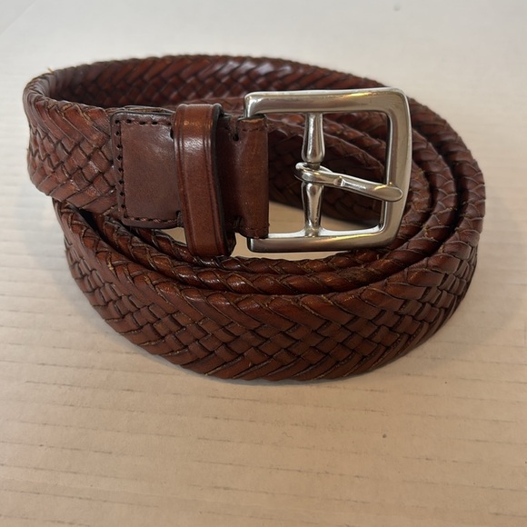Coach Other - Coach Men's Brown Leather Braided Belt w/Silver Buckle Size 40